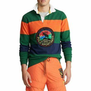 Polo Rugby Sportsman Colorblock Green Orange Blue